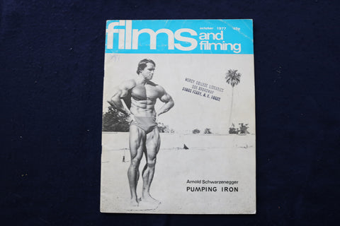 1977 OCTOBER FILMS AND FILMING MAGAZINE - ARNOLD SCHWARZENEGGER COVER - E 18003