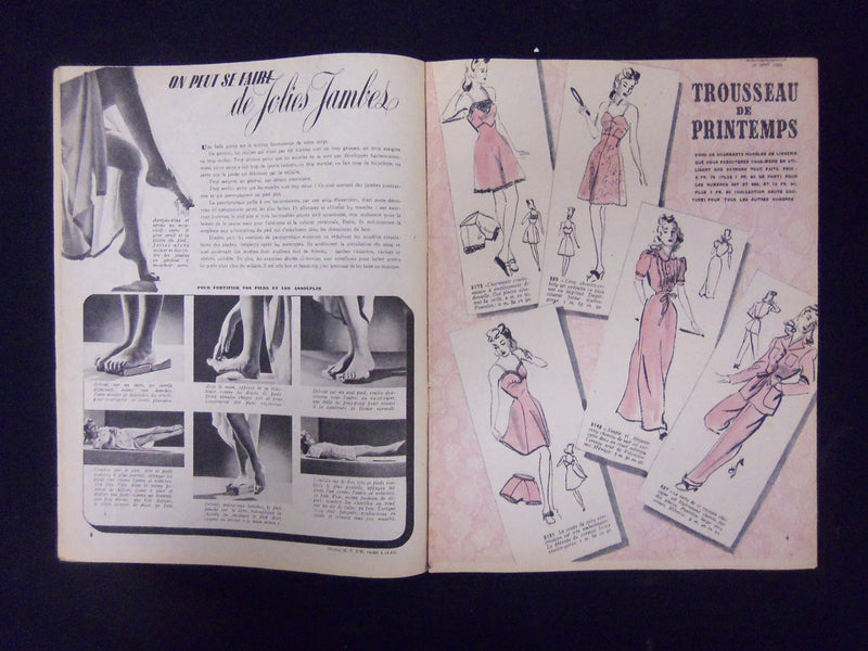1943 APRIL 10 MARIE CLAIRE MAGAZINE - ILLUSTRATIONS, STORIES & ADS - ST 3562