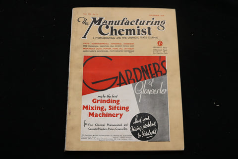 1936 DEC THE MANUFACTURING CHEMIST MAGAZINE - GARDNER'S COVER - SP 5423J