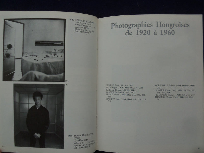1990 DROUOT RICHELIEU SALLE 10 HARDCOVER BOOK - PHOTOGRAPHIES - FRENCH - KD 8870