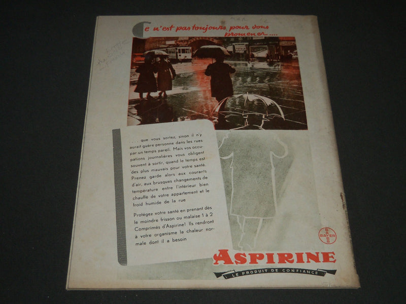 1936 OCTOBER 23 HEBDO MAGAZINE - FREDERIC MARCH & KATHARINE HEPBURN - ST 5161