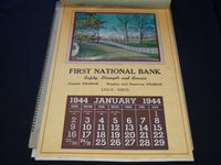 1944-1958 TRU-ART LINE HANGERS CALENDAR SAMPLE SHEETS BOOK LOT OF 3 - C 17