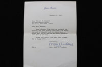 1967 JAN 4 MRS. JOHN V. (MARY) LINDSAY THANK YOU LETTER AND ENVELOPE - K 2761