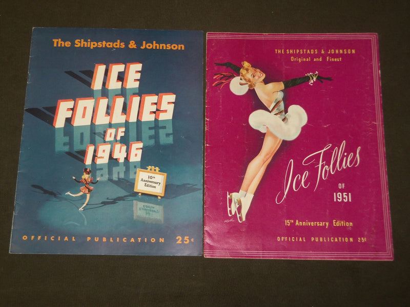 1946 & 1951 THE SHIPSTADS & JOHNSON ICE FOLLIES PROGRAM LOT OF 2 - J 3606