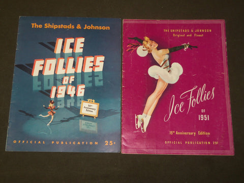 1946 & 1951 THE SHIPSTADS & JOHNSON ICE FOLLIES PROGRAM LOT OF 2 - J 3606
