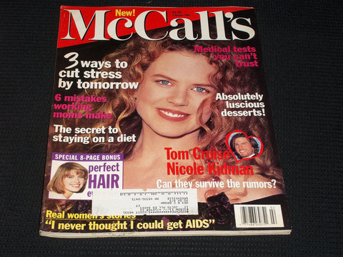 1995 FEBRUARY MCCALL'S MAGAZINE - NICOLE KIDMAN FRONT COVER - E 571