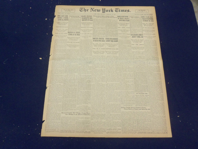 1922 FEBRUARY 16 NEW YORK TIMES - WORLD COURT OPENS IN HAGUE PALACE - NT 9014