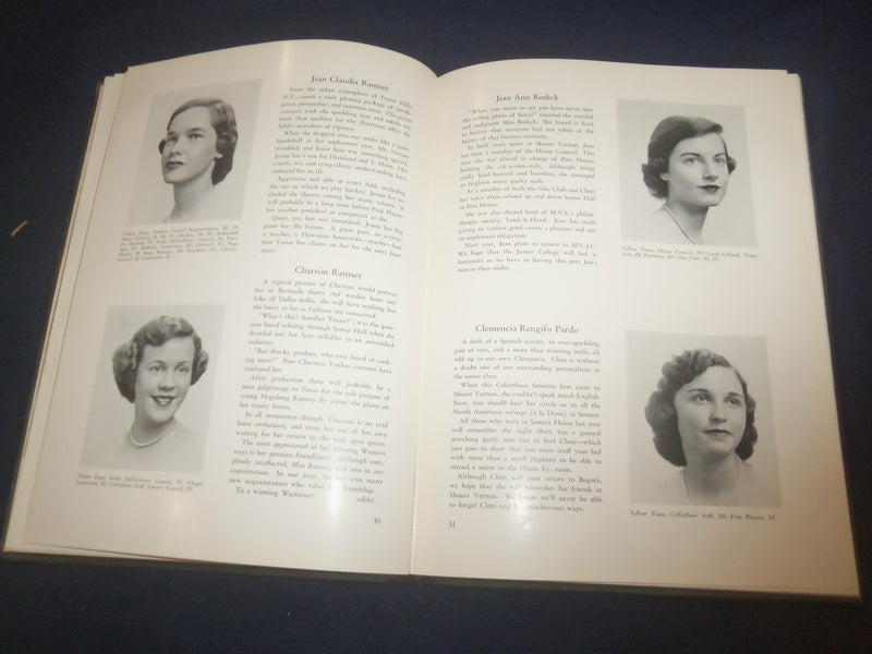 1953 THE CUPOLA MOUNT VERNON SEMINARY YEARBOOK - WASHINGTON, D.C. - YB 2339