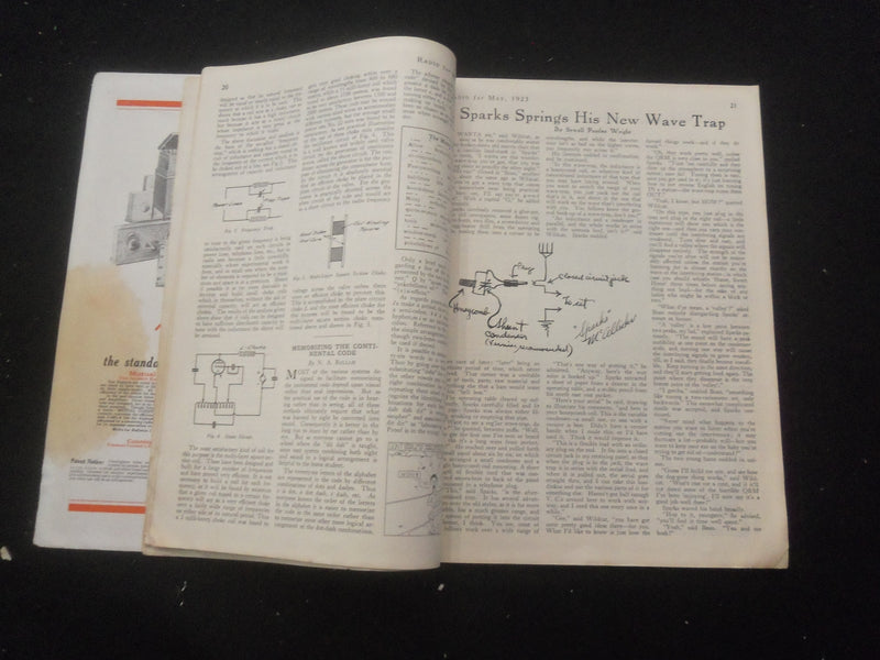 1923 MAY RADIO MAGAZINE - THE D.X. BRINGER-IN - B 434B