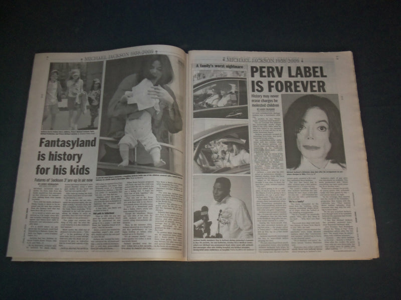 2009 JUNE 26 NEW YORK DAILY NEWS NEWSPAPER-MICHAEL JACKSON DEAD-1958-2009-NP1742