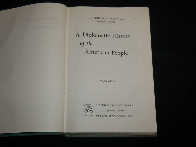 1979 A DIPLOMATIC HISTORY OF THE AMERICAN PEOPLE HARDCOVER BOOK - KD 7163