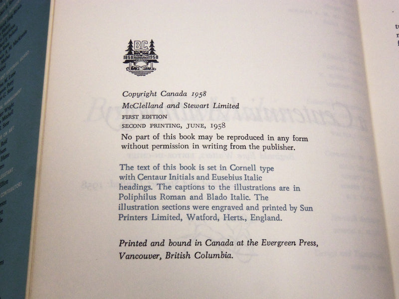 1978 BRITISH COLUMBIA CENTENNIAL ANTHOLOGY WALTERS BOOK LOT OF 3 - KD 2609