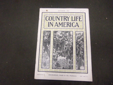 1902 OCTOBER COUNTRY LIFE IN AMERICA MAGAZINE - GREAT PHOTOS & ADS - ST 867