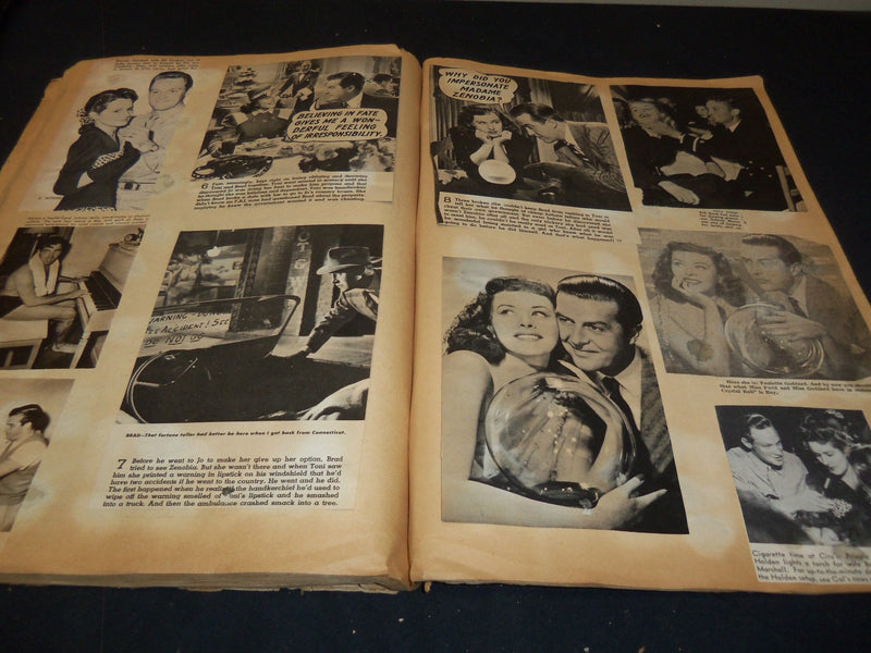 HOLLYWOOD MOVIE STARS SCRAPBOOK - CUMMINGS - MILLAND - GREAT PHOTOS - 31A