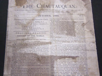 1880-1881 THE CHAUTAUQUAN MAGAZINE LOT OF 10 ISSUES - WR 782