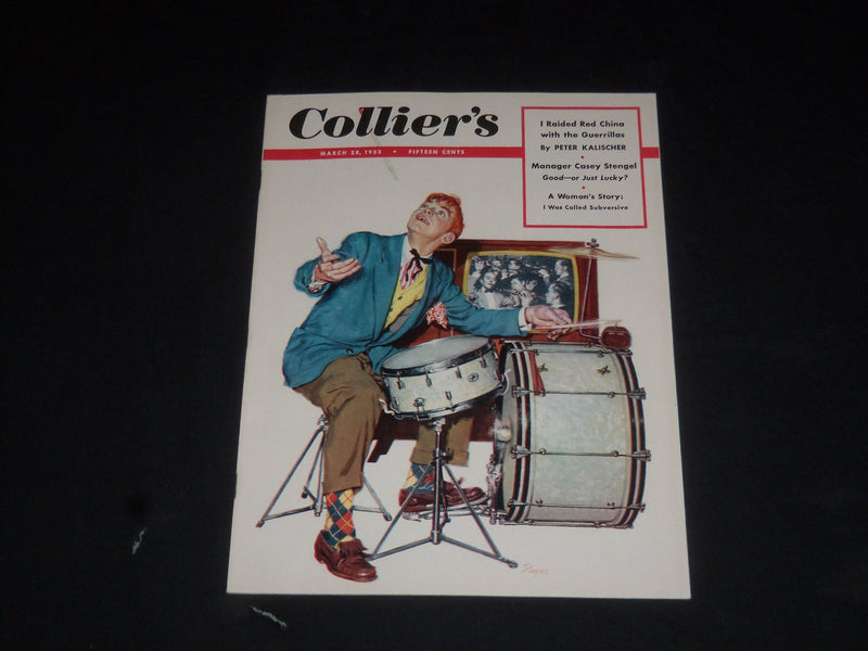 1953 MARCH 28 COLLIER'S MAGAZINE - MANAGER CASEY STENGEL, GOOD OR LUCKY- SP 8444