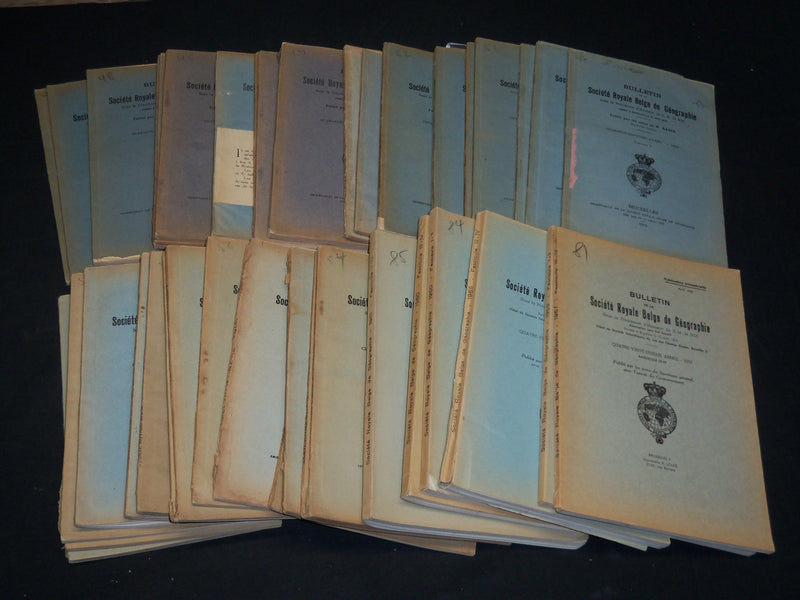 1920-1961 SOCIETE ROYALE BELGE DE GEOGRAPHIC BULLETIN LOT OF 54 ISSUES - WR 8