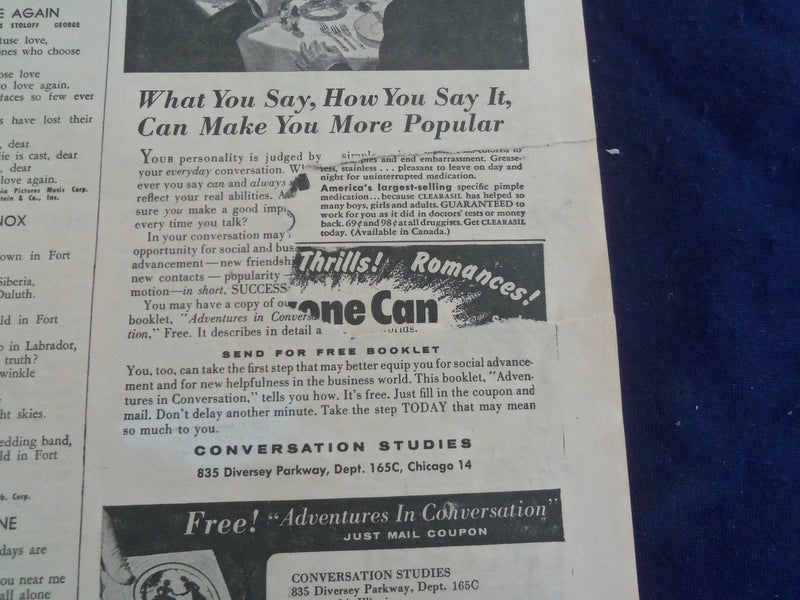 1956 AUGUST HIT PARADER MAGAZINE - THE ROVER BOYS COVER - ST 4628X