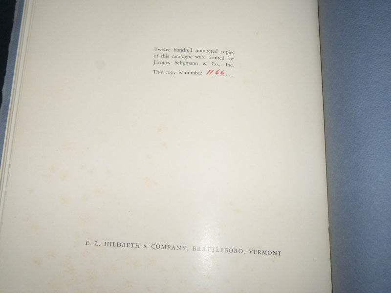 1939 THE STAGE SELIGMANN GALLERIES ART CATATLOGUE - NICE PLATES - J 3895