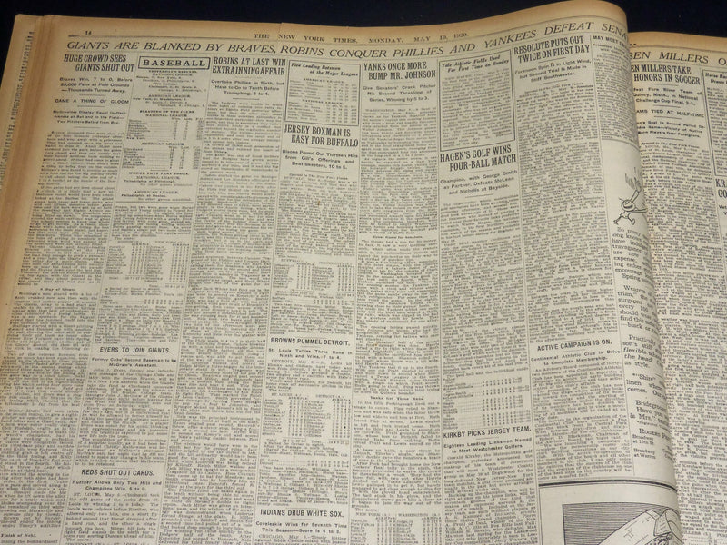1920 MAY 10 NEW YORK TIMES NEWSPAPER - 6,000 SOCIALISTS CHEER DEBS - NT 8672