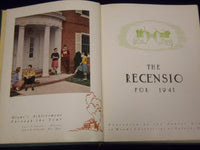 1941 RECENSIO MIAMI UNIVERSITY YEARBOOK - OXFORD OHIO - GREAT PHOTOS - YB 674