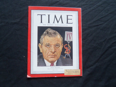 1944 JULY 24 TIME MAGAZINE - SIDNEY HILLMAN - T 926