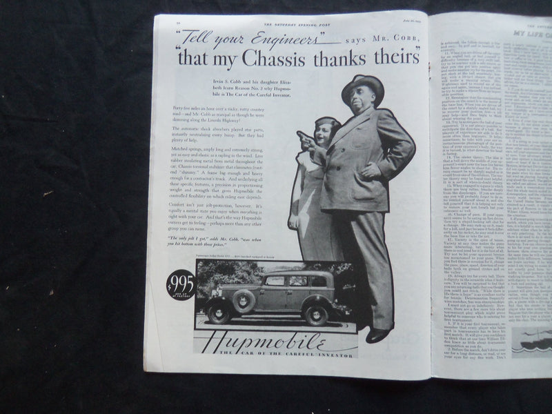 1933 JULY 22 THE SATURDAY EVENING POST MAGAZINE - ILLUSTRATED COVER - SP 1522