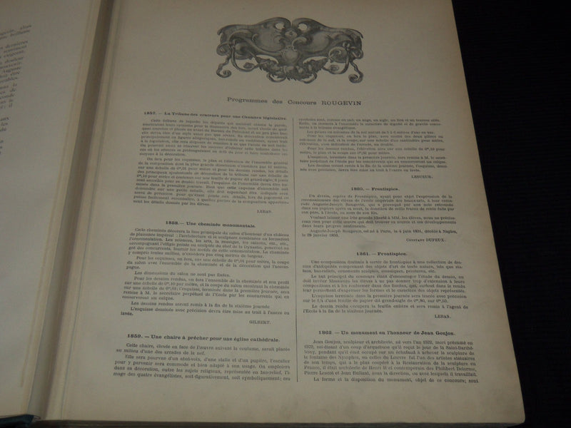 1910 CONCOURS ROVGEVIN & GODEBOEUF FRENCH ARCHITECTURE COMPETITION FOLIO - Z 267