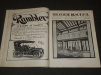 1907 FEBRUARY THE HOUSE BEAUTIFUL MAGAZINE - GREAT PHOTOS & ADS - ST 383