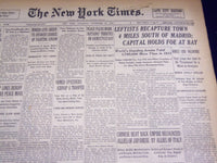 1936 NOV 12 NEW YORK TIMES - LEFTISTS RECAPTURE TOWN SOUTH OF MADRID - NT 2131