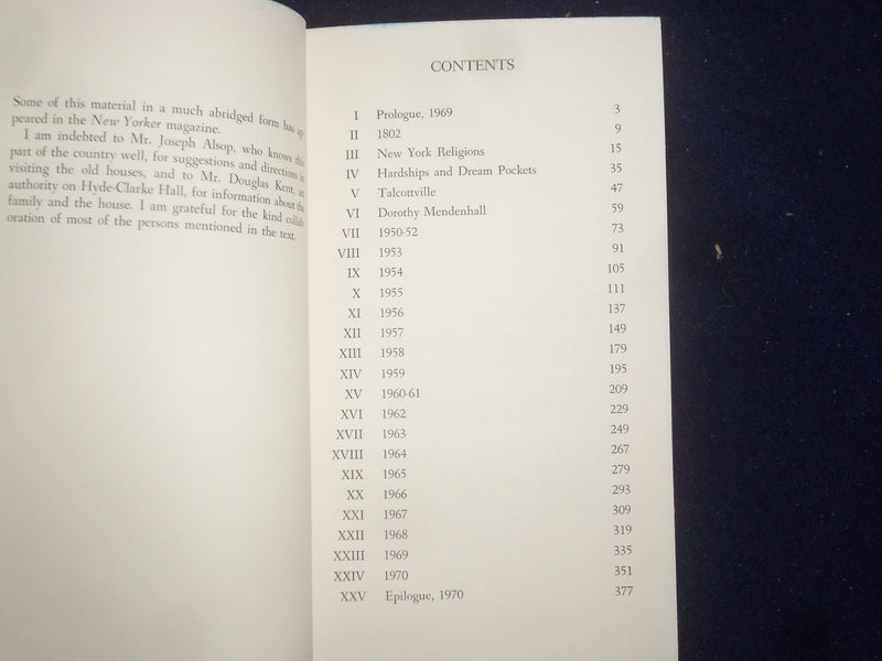 1971 UPSTATE NORTHERN NEW YORK HARDCOVER BOOK BY EDMUND WILSON - KD 8789