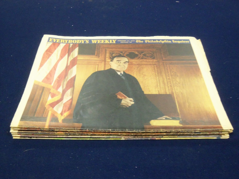 1946 EVERYBODY'S WEEKLY MAGAZINE SECTION LOT OF 9 - GREAT ARTICLES - NP 1850