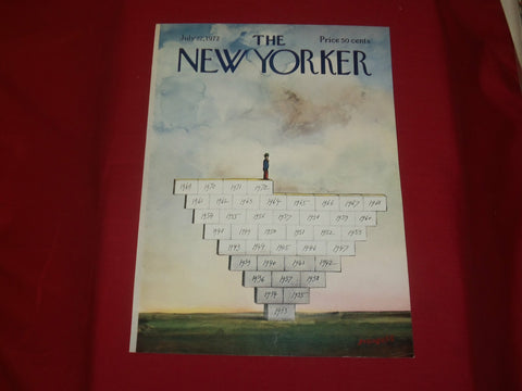 1972 JULY 22 NEW YORKER MAGAZINE FRONT COVER ONLY - GREAT ART FOR FRAMING