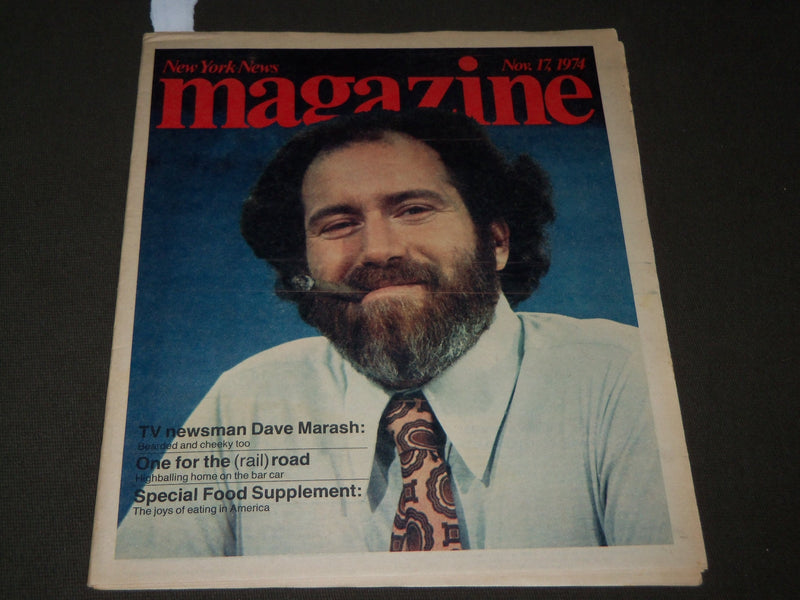 1974 NOVEMBER 17 NEW YORK NEWS MAGAZINE - DAVE MARASH COVER - J 2856