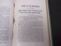 1906-1910 UNITED STATES LIVE STOCK SANITARY ASSOCIATION REPORTS VOLUME - KD 80N
