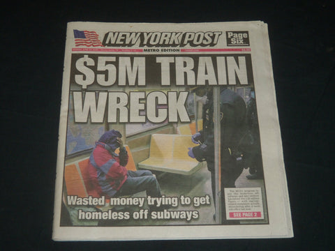 2020 JUNE 15 NEW YORK POST NEWSPAPER - $5M TRAIN WRECK - WASTED MONEY
