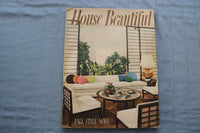 1953 OCTOBER HOUSE BEAUTIFUL MAGAZINE - FALL STYLE NEWS COVER - E 9650