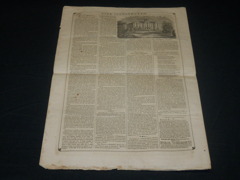 1856 SEPTEMBER 6 LIFE ILLUSTRATED NEWSPAPER - COMMODORE PERRY - NEWTON - NP 4813