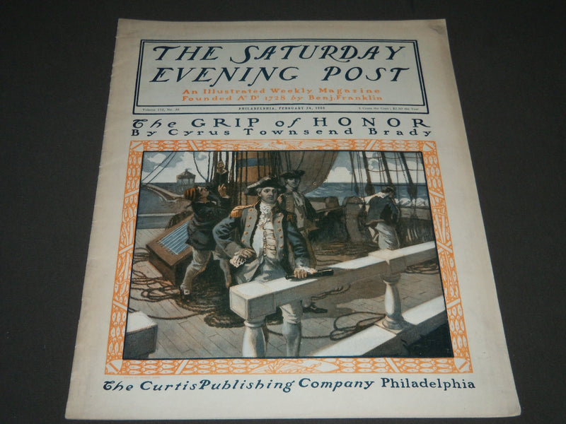 1900 FEBRUARY 24 THE SATURDAY EVENING POST MAGAZINE - ILLUSTRATED COVER - SP 572
