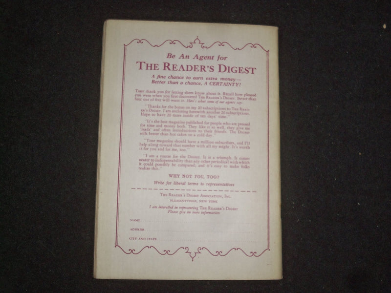 1928 MAY THE READER'S DIGEST SOFTCOVER BOOK - NUMBER 73 - J 9915