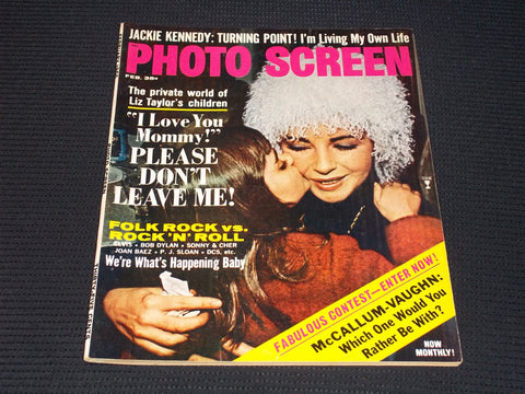 1966 FEBRUARY MOVIELAND MAGAZINE - LIZ TAYLOR FRONT COVER - E 13703