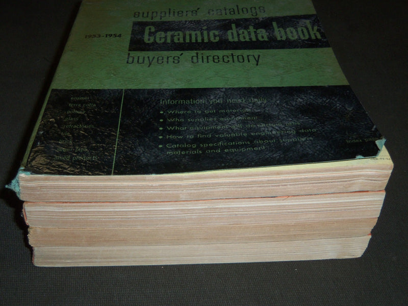 1934-1958 CERAMIC DATA BOOK CATALOG LOT OF 4 - BUYER'S DIRECTORY - O 1839