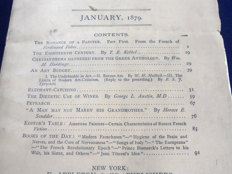 1879 APPLETONS' JOURNAL MAGAZINE LOT OF 9 ISSUES - NICE ILLUSTRATIONS - WR 698