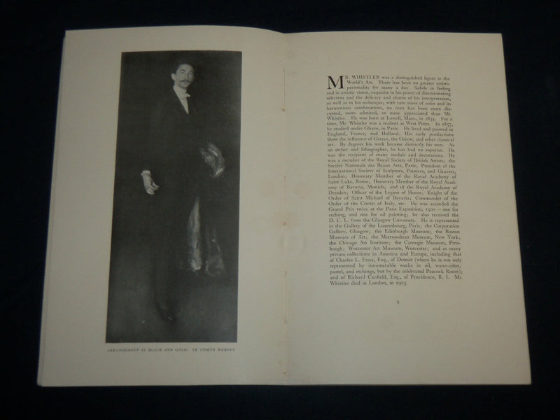 1911 OILS WATER COLORS PASTELS & DRAWINGS BOOK BY JAMES WHISTLER - J 6792