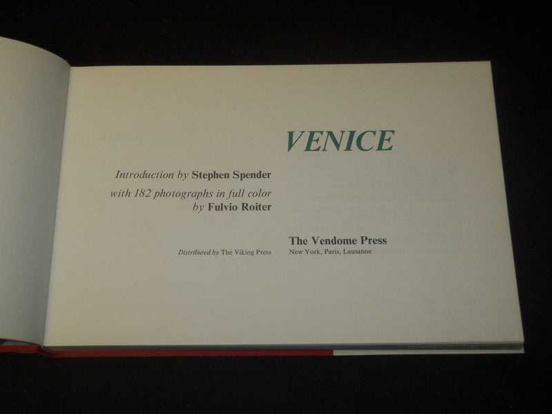 1979 VENICE - 182 PHOTOGRAPHS IN FULL COLOR BOOK BY FULVIO ROITER - I 1792