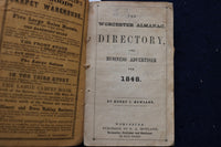 1842-1849 WORCESTER BUSINESS DIRECTORY AND ADVERTISER - LOT OF 6 - KD 9550