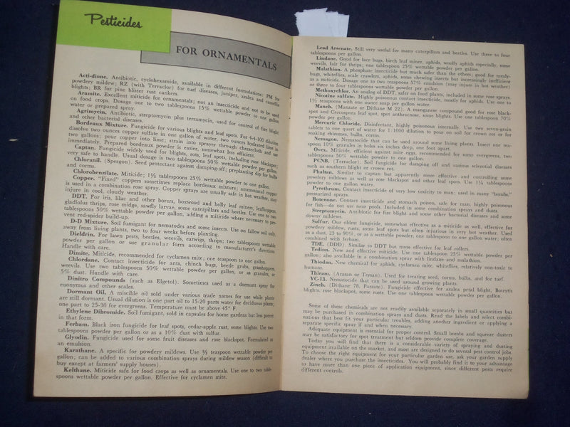 1960 PEST CONTROL SOFTCOVER BOOK BY CYNTHIA WESTCOTT - J 9759