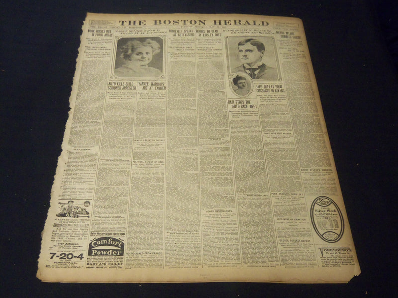 1904 MAY 31 THE BOSTON HERALD - ROOSEVELT SPEAKS AT GETTYSBURG - BH 54