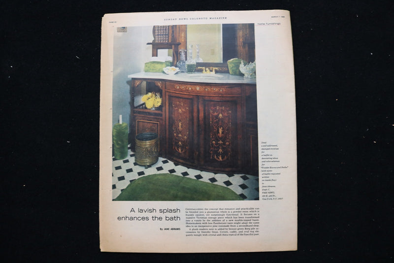 1965 MARCH 7 SUNDAY NY NEWS COLOROTO MAGAZINE - DINA MERRILL COVER - E 25479