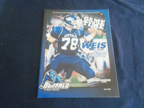2006 OCTOBER 7 FOOTBALL PROGRAM - UNIV AT BUFFALO VS BALL STATE UNIV - SP 1216H